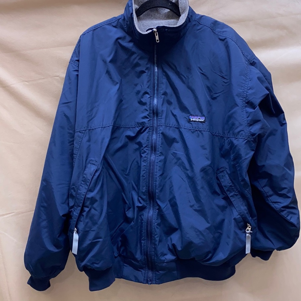 Vintage late 80s Patagonia Nylon Fleece Lined Bomber Jacket Mens XL Large